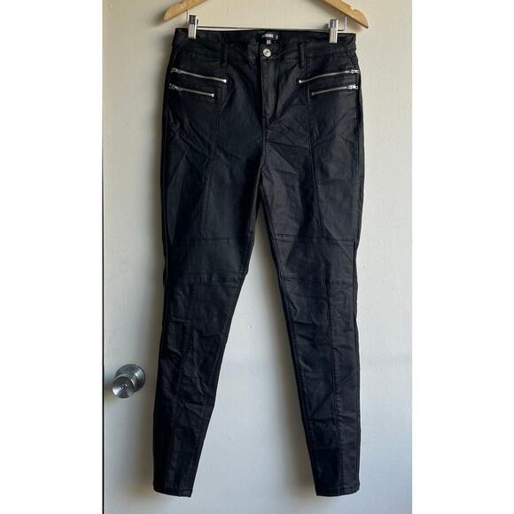 Missguided Moto coated vice skinny jeans in black with zip details size 12 $45 - Picture 5 of 12